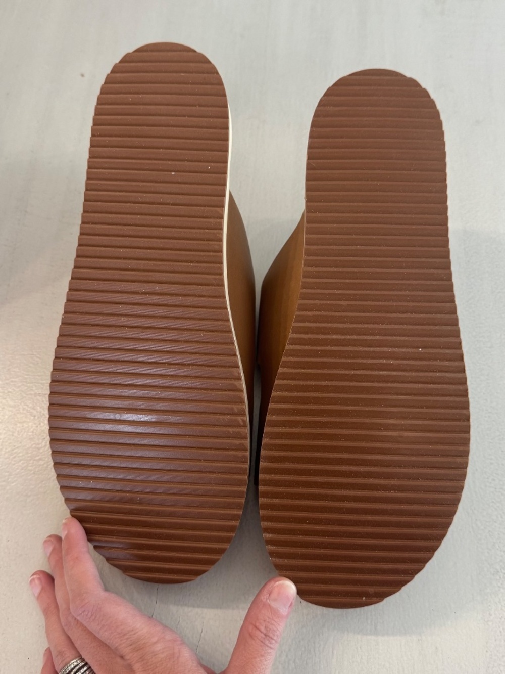 Nisolo Ella Go-To Flatform Slide Women's Almond Leather Sandals Sz 9 NIB - Picture 14 of 14